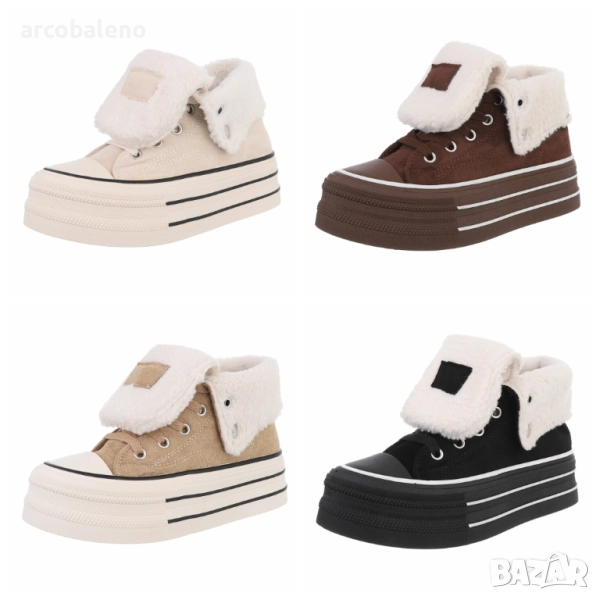 Дамски високи маратонки, 4цвята , снимка 1