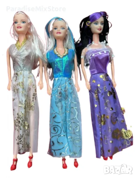 Вълшебни кукли – Елегантност в бяло, синьо и лилаво , снимка 1