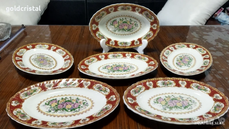 стар български порцелан чинии елипси , снимка 1