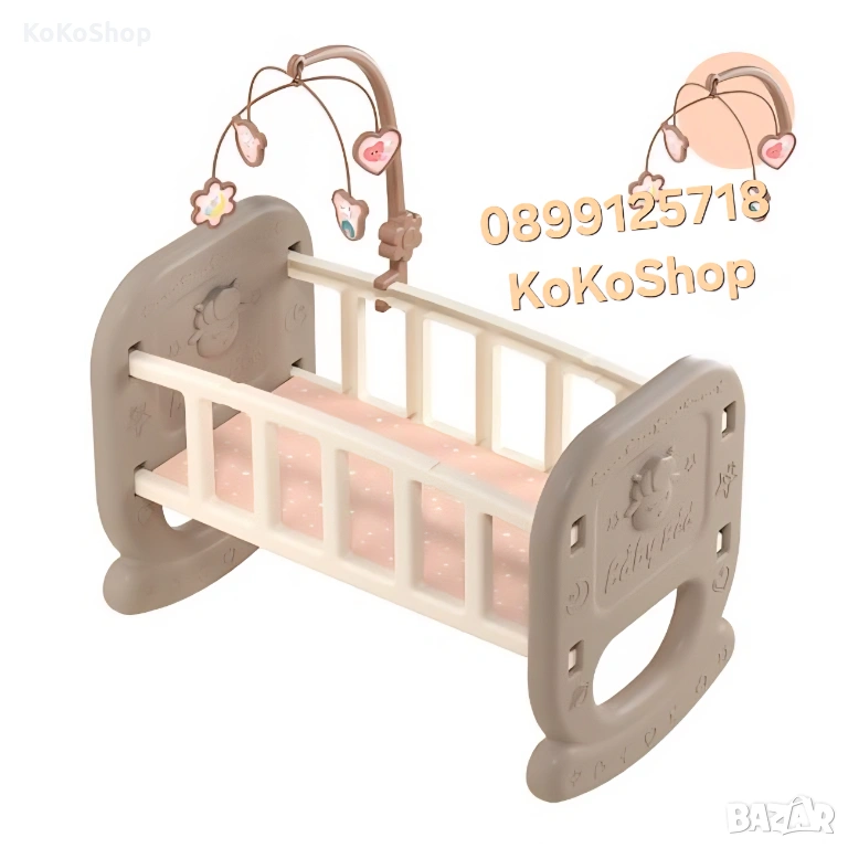 Легло за кукла бебе-59x28x47 см./люлка за кукла/легло люлка за  кукла, снимка 1
