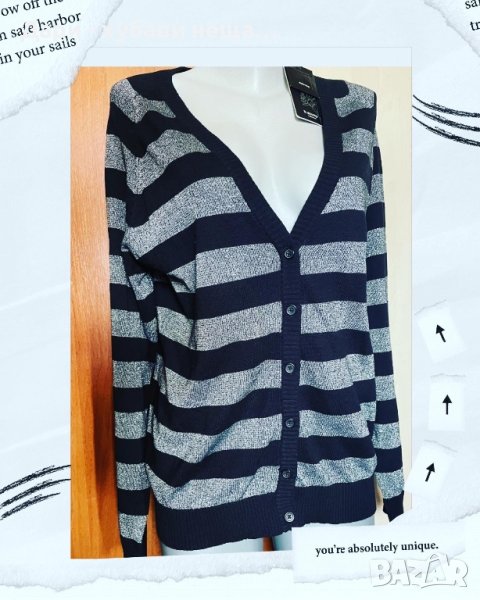 Тънка жилетка в черно и сребристо🍀❤️M/L,L❤️🍀арт.116, снимка 1