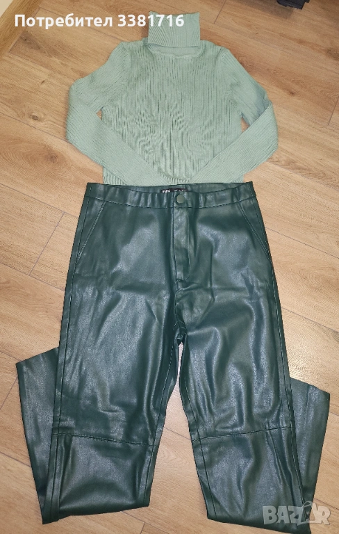 Кожен панталон и поло ZARA , снимка 1