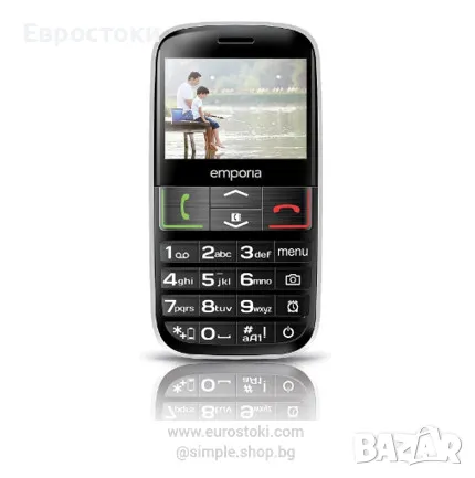 Мобилен телефон Emporia Euphoria, USB-C, mini sim, 8Gb вътрешна памет, 512Ram памет, SOS бутон, снимка 1