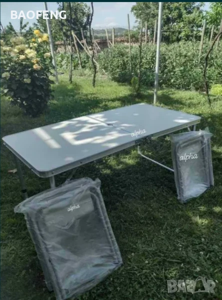 №1  Промоция Нови Компект Сгъваема Маса и 4 Стола Malatec от алуминии ULTRA от вносител , снимка 1