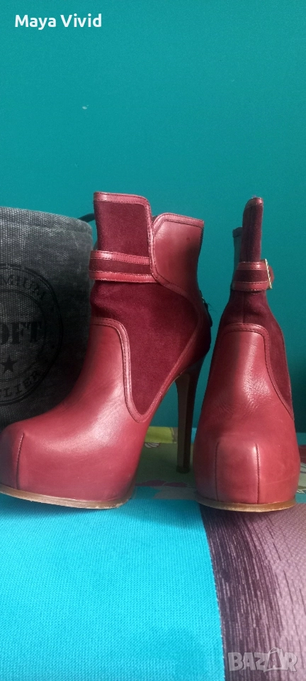 Дизайнерски боти с висок ток, снимка 1