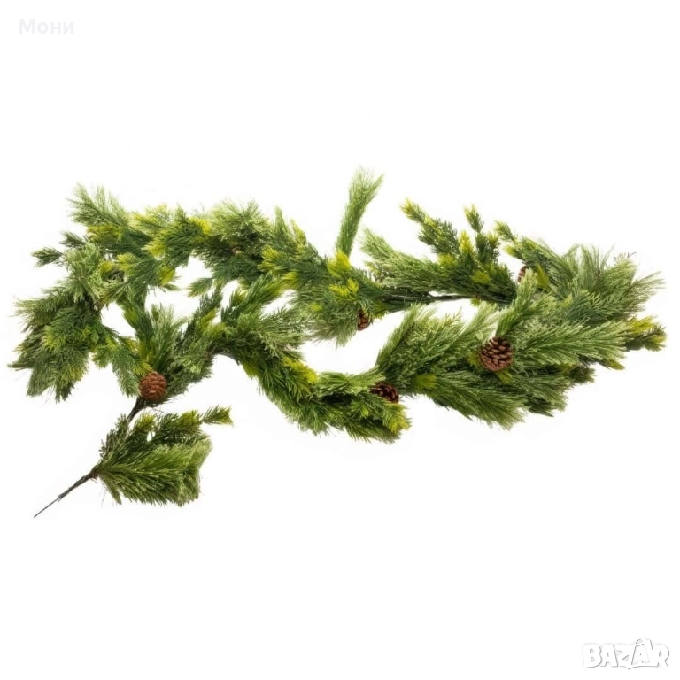 Коледна гирлянда с шишарки, 2 метра  Внесете свежест и празничен чар в дома си с тази класическа кол, снимка 1