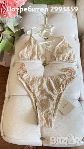 Бикини бански Гучи*Gucci technical gold chain, снимка 9 - Бански костюми - 51480534