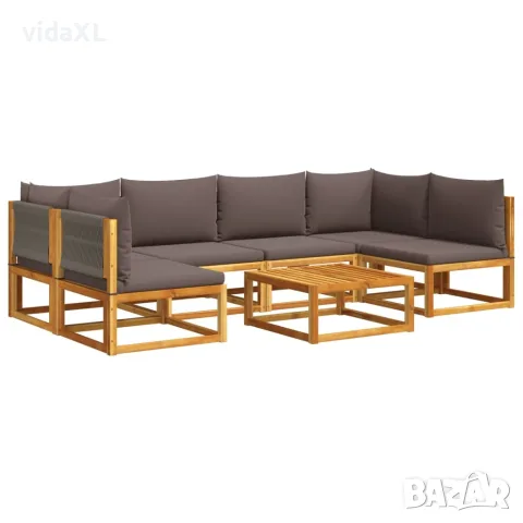 vidaXL Градински комплект дивани, 7 части, с възглавници,(SKU: 3278840)