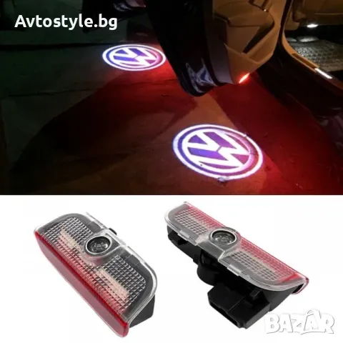 Плафони LED за врати на кола с проектор лого за VW Passat B6 B7 B8 , снимка 1