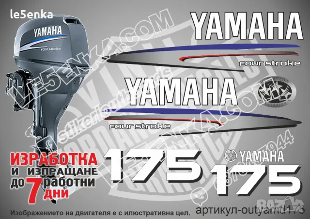 YAMAHA 15 hp Ямаха извънбордови двигател стикери надписи лодка яхта, снимка 14 - Аксесоари и консумативи - 43050964