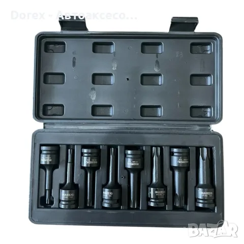 Ударни Torx битове Hawek 8 части 1/2″, снимка 2 - Куфари с инструменти - 56155156