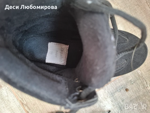 Черни боти Zapatos, снимка 3 - Дамски боти - 51074320
