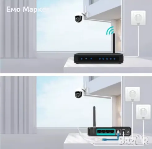 Двойна безжична 8MPX въртяща се камера за наблюдение 8 пъти zoom - iCSee (iOS и Android), снимка 3 - IP камери - 49263657