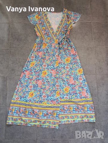 Дълга рокля на цветя, снимка 9 - Рокли - 50754711