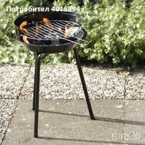 Кръгла скара на дървени въглища 