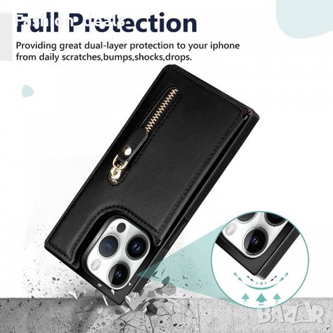 Нов кожен калъф кейс гръб за телефон  iPhone 12/ 14/ 14 Pro Айфон Защита, снимка 5 - Калъфи, кейсове - 39559993