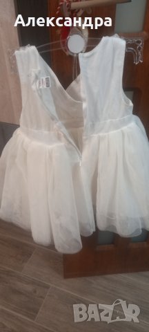 Официална бебешка бяла рокля, снимка 2 - Бебешки рокли - 40633717