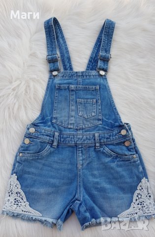 Дънков гащеризон с дантела 9-10 години, снимка 7 - Детски панталони и дънки - 33992132