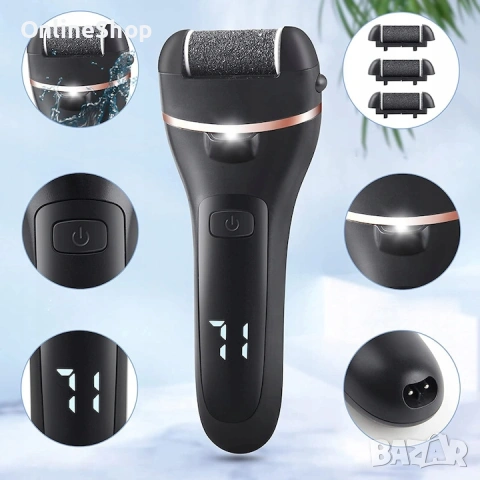 Електрическа пила за крака, с 3 ролкови глави, премахване на мазоли, снимка 15 - Друга електроника - 53865620