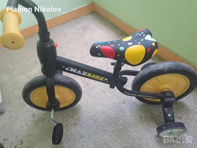 Колело за балансиране 2 в 1 Chipolino Макс Байк, цвят жълт, снимка 2 - Детски велосипеди, триколки и коли - 50744052