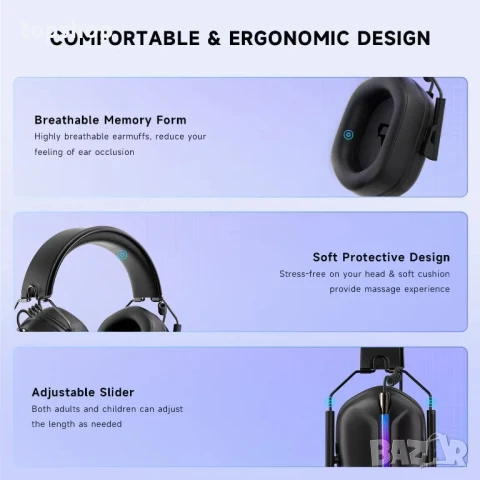 НОВИ сгъваеми безжични слушалки Captain 500 2.4GHz USB C Wireless Bluetooth 5.2, 60H, снимка 2 - Слушалки и портативни колонки - 50542614