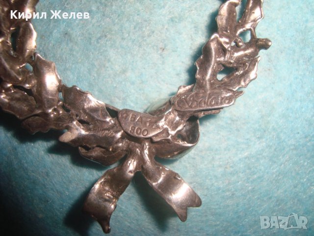 СТАРО АРТ ДЕКО ВИНТИДЖ УКРАШЕНИЕ СРЕБРО 800 с МНОГО ПЕЧАТИ ЮВЕЛИРНА ИЗРАБОТКА РЯДЪК ПЕНДАНТ 26335, снимка 11 - Антикварни и старинни предмети - 34854639