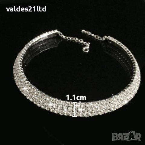 Колие с изкуствени кристали, снимка 5 - Колиета, медальони, синджири - 39314934