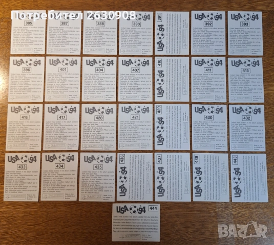 Стикери Панини САЩ '94, снимка 10 - Колекции - 53309588