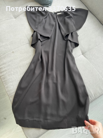 Дамска черна рокля H&M, 38 размер, снимка 1 - Рокли - 44791103
