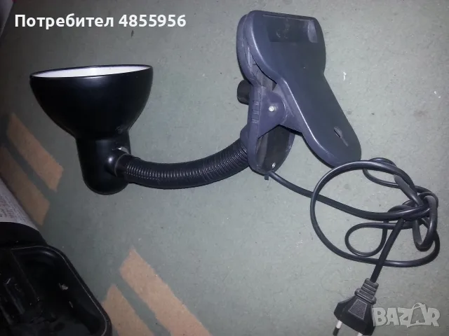 Черна лампа на щипка- регулатор на светлината, снимка 7 - Настолни лампи - 56224645