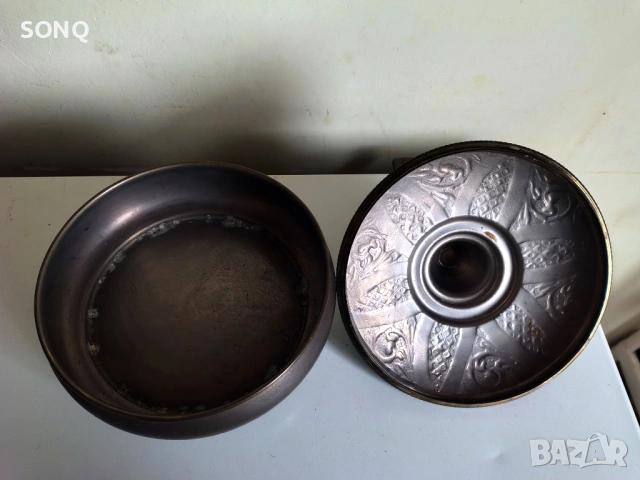 Страхотен Стар Меден Съд, снимка 4 - Антикварни и старинни предмети - 53291039