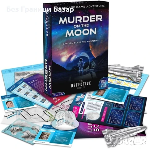 Нова Детективска игра Murder on the Moon – Космическа загадка, 3 части, снимка 2 - Настолни игри - 50799537