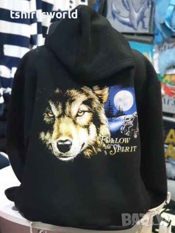 Нов детски суичър с дигитален печат Вълк - Follow the spirit, снимка 3 - Детски анцузи и суичери - 40654252