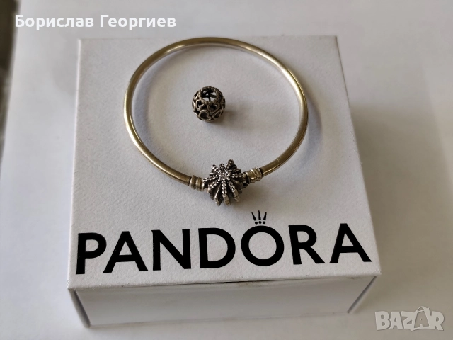 Твърда сребърна гривна Пандора pandora