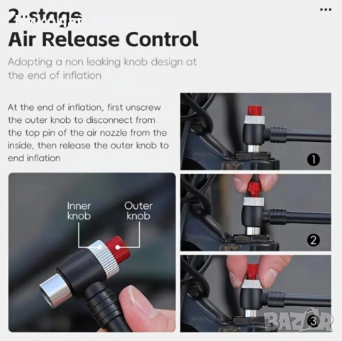 Помпа високо налягане за велосипедни вилки и амортисьори - 300 psi, снимка 7 - Аксесоари за велосипеди - 51790765