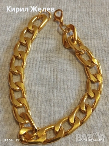 Масивна гривна плетка тип ФИГАРО уникален подарък за всеки повод 51239, снимка 6 - Гривни - 53463486