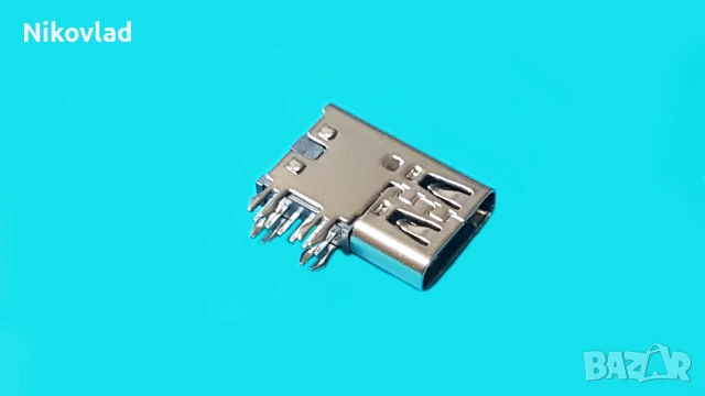 Букса (конектор) Type C USB-3.1 Г-образнална 6 pin
