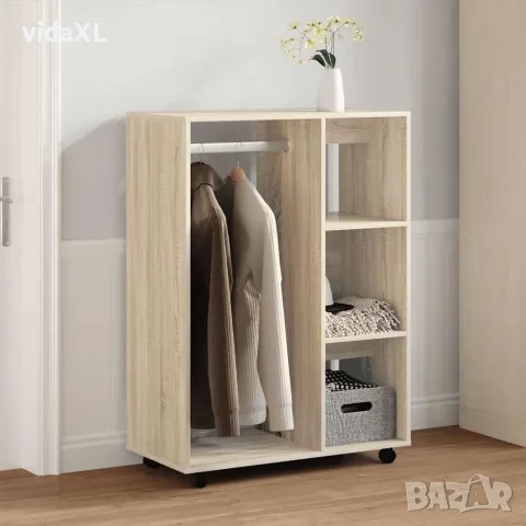 vidaXL Гардероб, дъб сонома, 80x40x110 см, инженерно дърво（SKU: 808516）, снимка 2 - Гардероби - 56063248