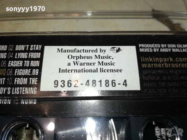 поръчана-LINKIN PARK METEORA-ORIGINAL TAPE 1903240858, снимка 12 - Аудио касети - 44834656