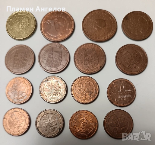 Стари евроцентове - Лот от 16 броя, снимка 2 - Нумизматика и бонистика - 53057533