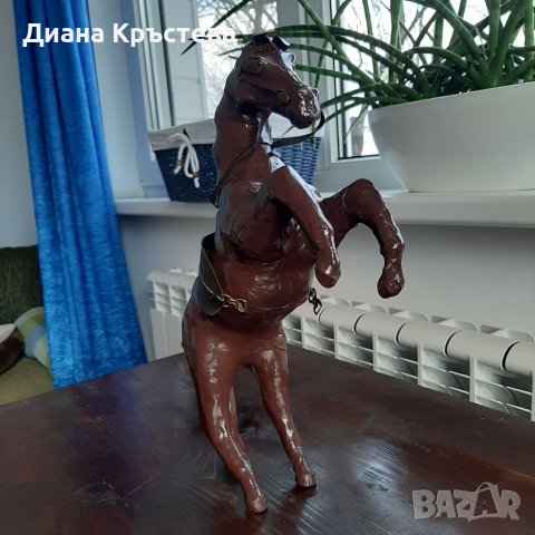 Статуетка кон от кожа, снимка 2 - Декорация за дома - 39665054