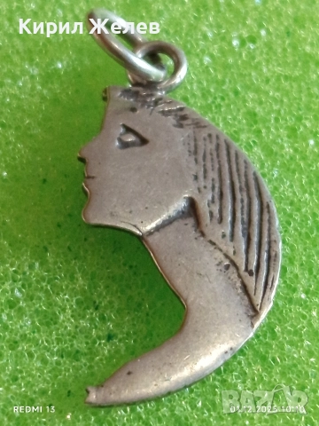 Сребърен медальон ръчна ювелирна изработка висока проба сребро 29650, снимка 3 - Колиета, медальони, синджири - 52603308