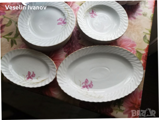 Комплект плато и 10 чинии, снимка 7 - Чинии - 36018798