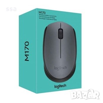 Logitech M170, безжична мишка, (1000 dpi), USB, сива - 24 месеца гаранция **, снимка 7 - Клавиатури и мишки - 35687380