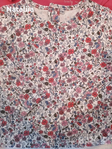 Комплект: 2 ярки тениски с дълъг ръкав за момиче 2 г. / 86 — Tape à l’Oeil, от Франция, снимка 2 - Детски комплекти - 52760170