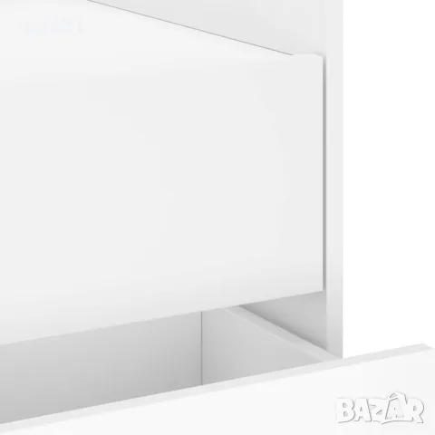 vidaXL Нощно шкафче, бяло, 45x50x50 см, инженерно дърво, снимка 9 - Шкафове - 56148260