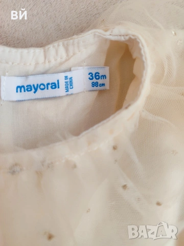 Официална рокля Mayoral 98 размер , снимка 3 - Детски рокли и поли - 53160127