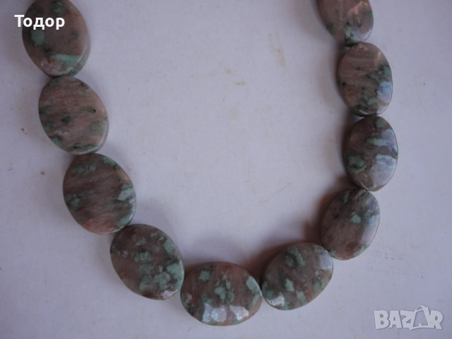 Луксозно  колие от камъни леопардов яспис и сребро , снимка 6 - Колиета, медальони, синджири - 52855335