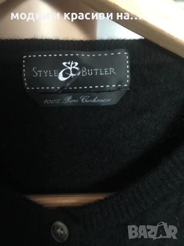 Черна кашмирена жилетка по тялото (100% кашмир), снимка 5 - Жилетки - 52131725