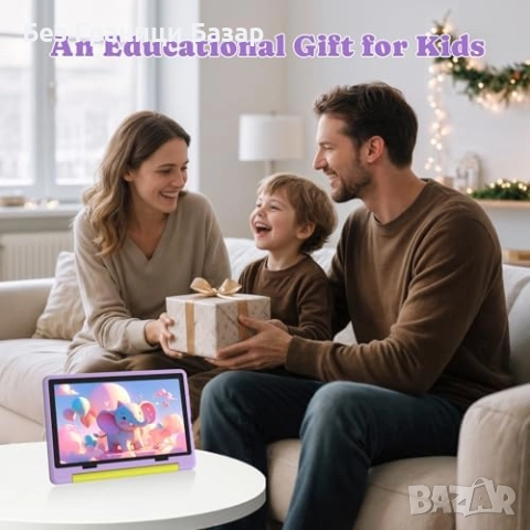 Нов Таблет за деца 10" HD IPS 20GB/64GB родителски контрол лилав калъф, снимка 7 - Други - 52483159